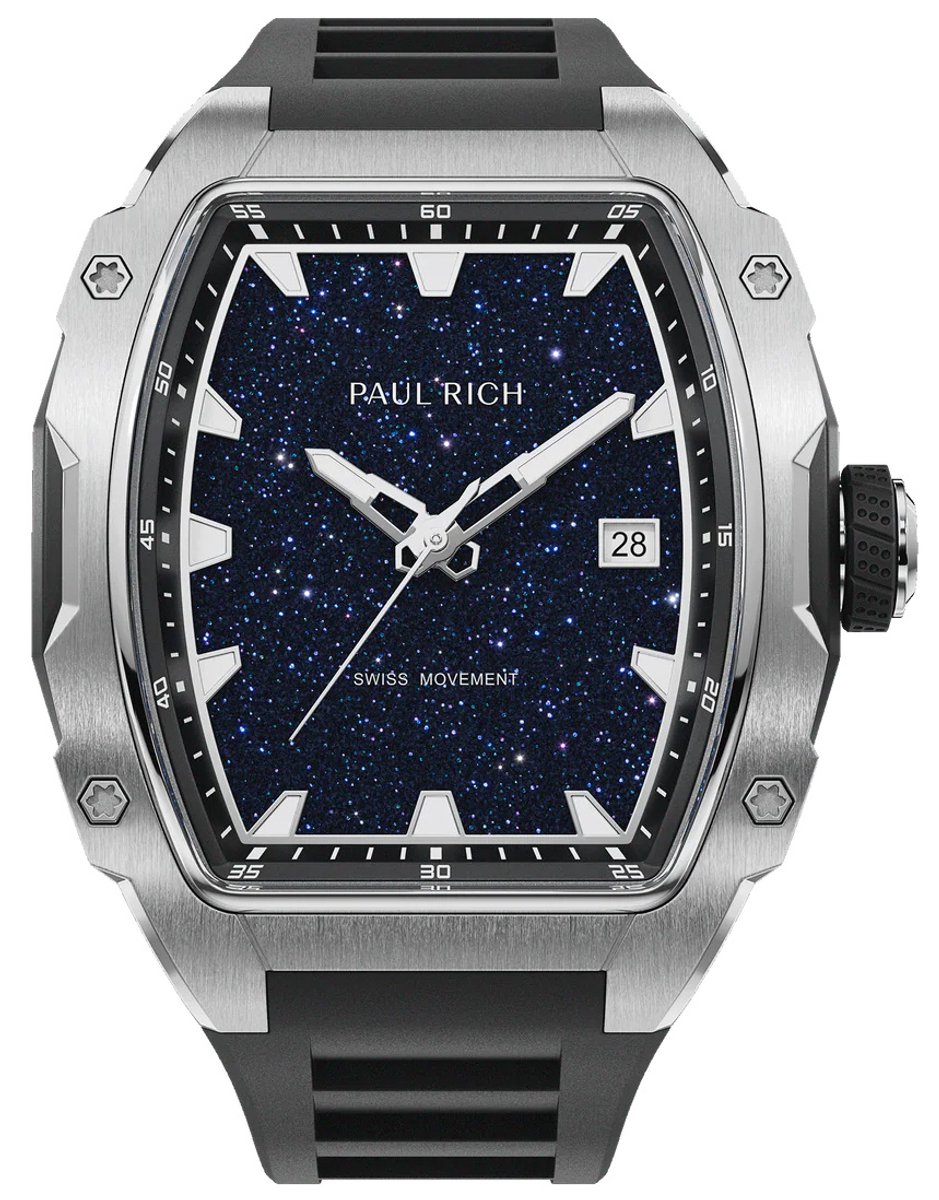 Paul Rich Astro Classic Abyss Silver Black AS01 horloge