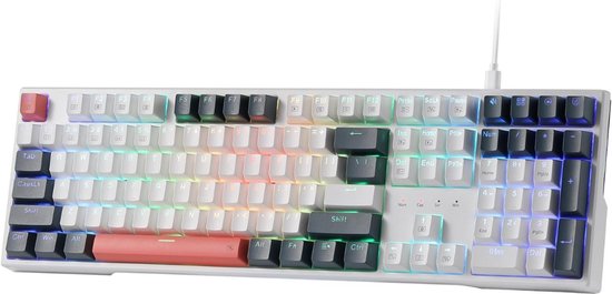 Gaming Keyboard Met Verlichting - Mechanisch Gaming Toetsenbord - Multimedia Toetsen - Qwertz/Qwerty - RGB Verlichting - Led Verlichting - Ergonomische Toetsenbord