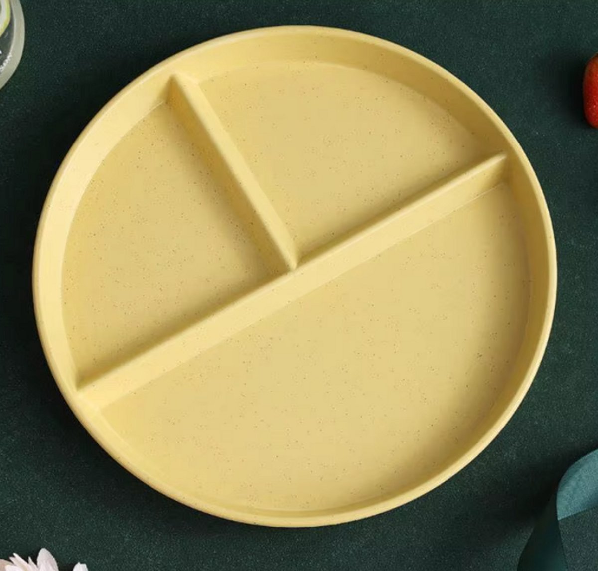 Assiettes Compartimentées Winkly - Lot De 3 - Micro-ondes Et Lave-vaisselle - Noir/Gris/Blanc