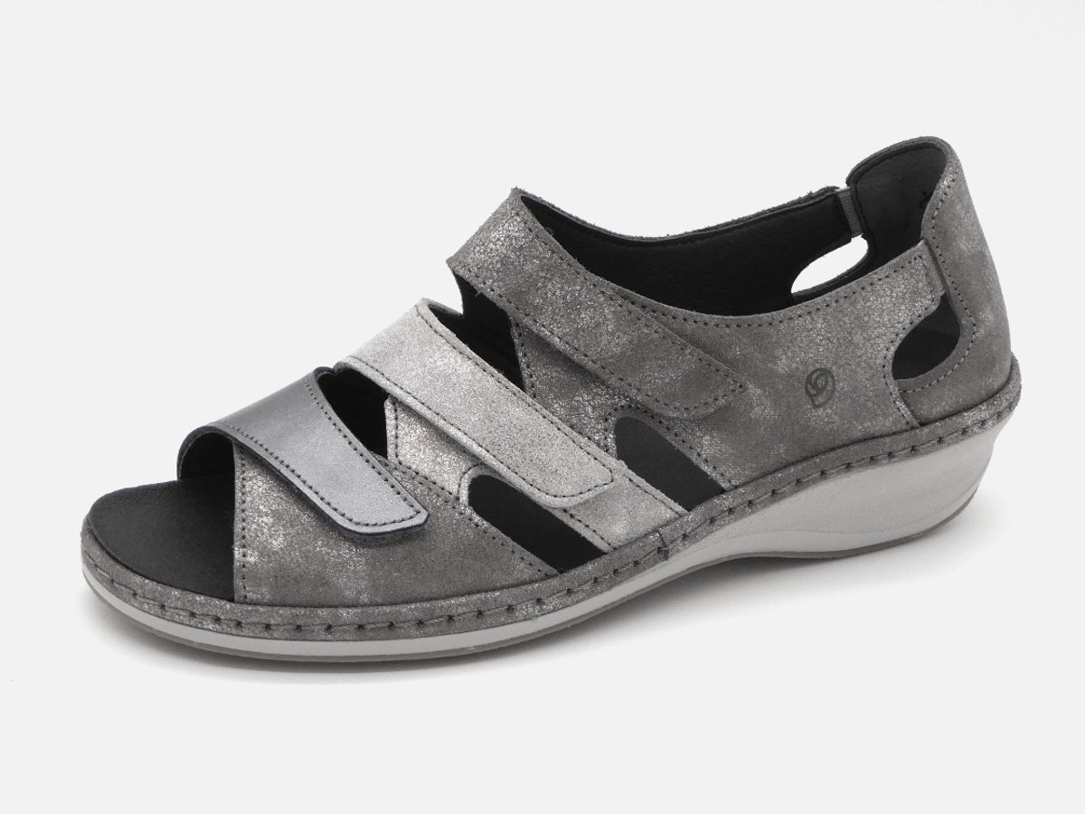 Suave Dames Sandaal - 0962TTE Donkergrijs/Combi - Maat 37
