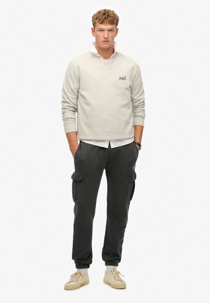Superdry Cargo joggingbroek met micrologo Heren Broeken Zwart