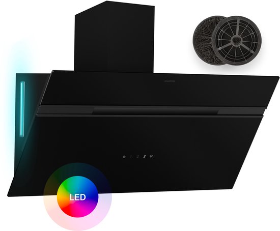 Klarstein Alina afzuigkap EEK A touch ledverlichting afvoer/recirculatie 615 m³/h