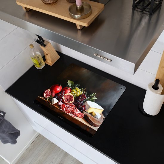 KitchenYeah® Protection plaque induction 57.6x51.6 cm - Buvette - Nature morte - Vintage - Protege plaque de cuisson - Couvre plaque induction - Protecteur d'induction - Cuisine