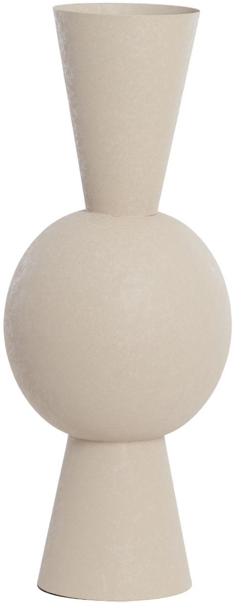 Light & Living Vaas Chedi - Lichtgrijs - Ø25cm - Metaal - Modern - Bloemenvaas - Woondecoratie - Decoratieve vaas voor woonkamer of slaapkamer