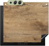 KitchenYeah® Protection plaque induction 60x50 cm - Marron - Motif bois - Protege plaque de cuisson - Couvre plaque induction - Protecteur d'induction - Cuisine