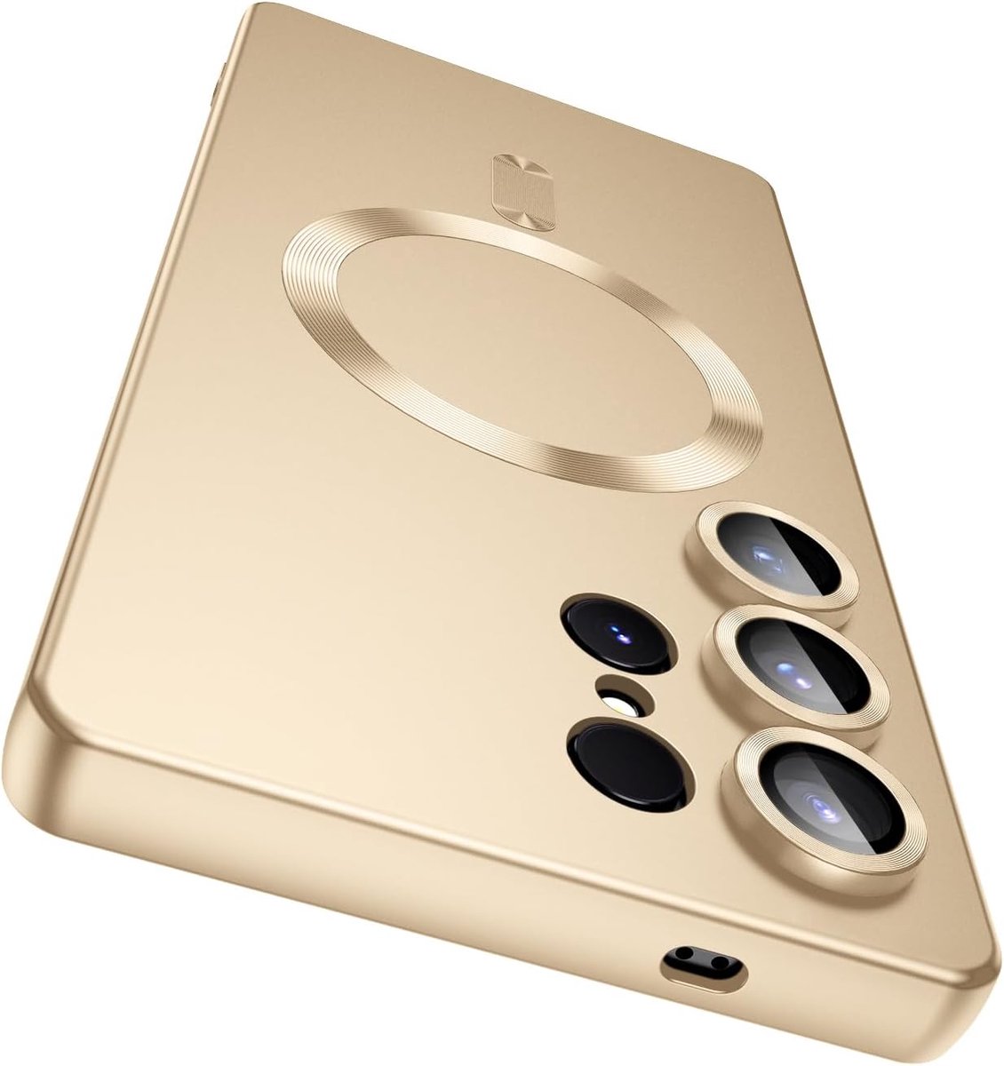 AziLine Magnetische Premium Goud Hoes voor Galaxy S25 Ultra – Stijlvolle Bescherming met Ingebouwde MagSafe en Camera Lens Bescherming Geschikt voor Samsung Galaxy S25 Ultra