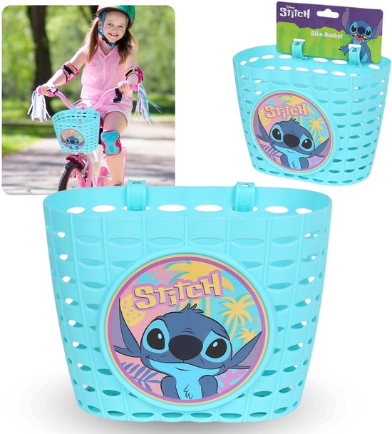 Panier De Guidon Enfant 20x15x16 Cm - Motif Reine Des Neiges Ou Stitch, Fixation Facile