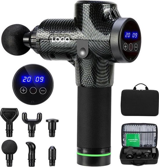Elpatron Massage gun Professioneel Zwart met 6 Opzetstukken - Elpatron - €49,99