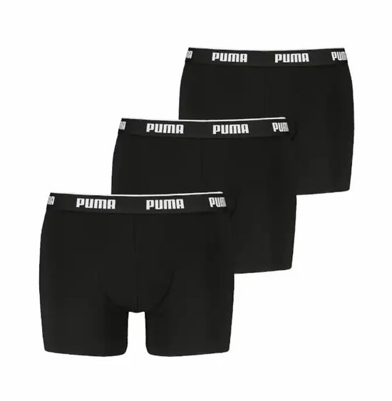 Lot de 3 boxers Puma pour homme - Sous-vêtements en coton pour homme - Sous-vêtements L - Zwart