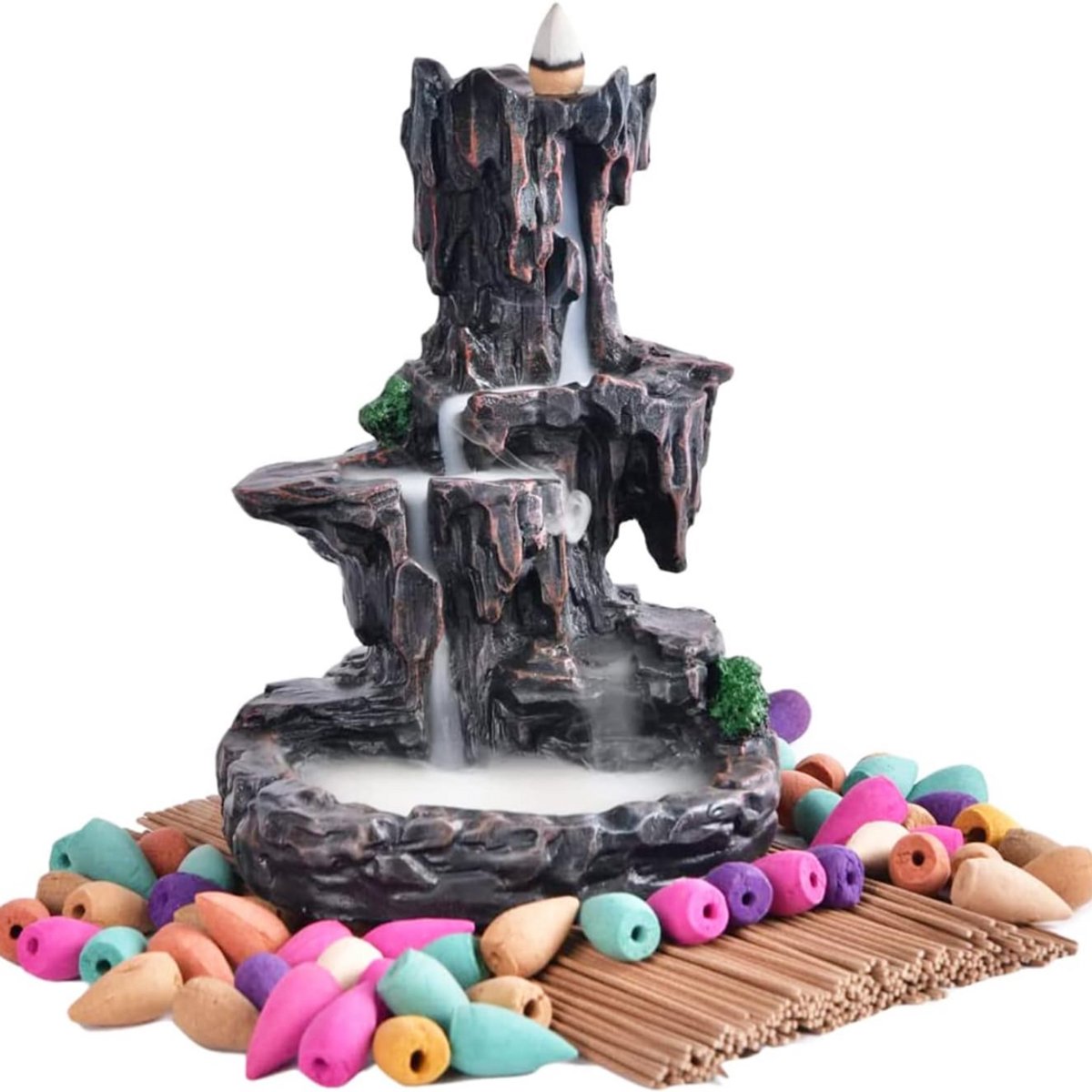Wierookhouder Waterval Wierookbrander, wierookstokjes - Backflow Wierook Kegels