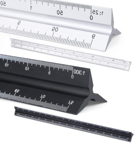 Aped - Kutch - Règle Triangulaire à Échelles De Réduction - Réductions