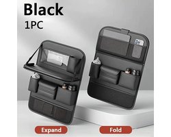 Meedeer Autostoel Organizer-Inklapbaar-Multi pocket organizer-Tablet Houder-Grote organisator voor kinderen op de achterbank-Waterdicht-Multi-partitie-Slijtvast-Zwart