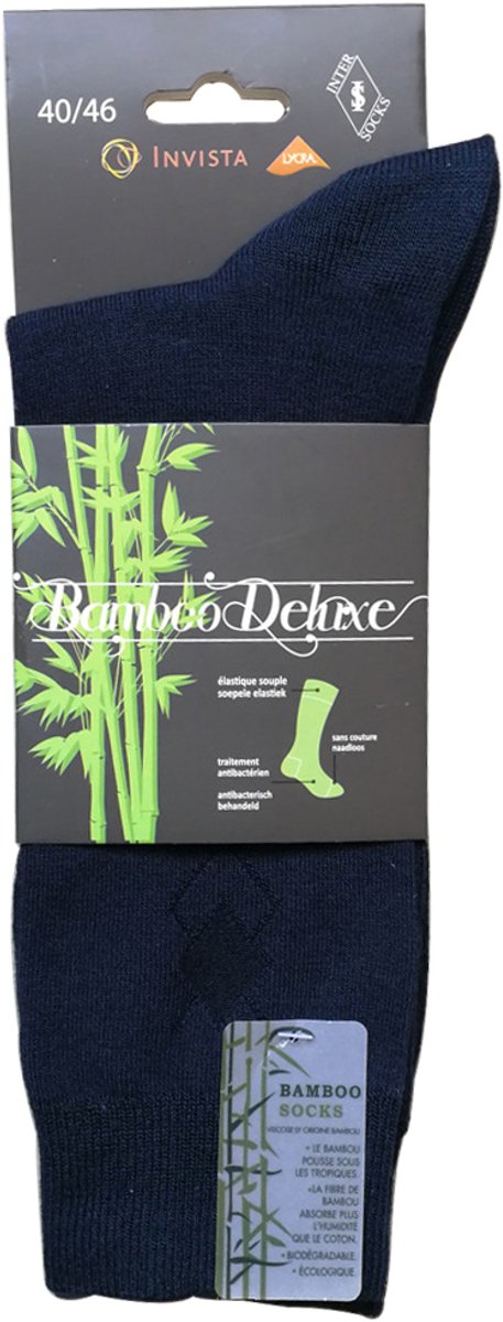 Bamboe sokken voor heren - 5 PAAR - Marine/donker blauw - mannen maat 40/46 - Hoge kwaliteit - ZEER SOEPEL