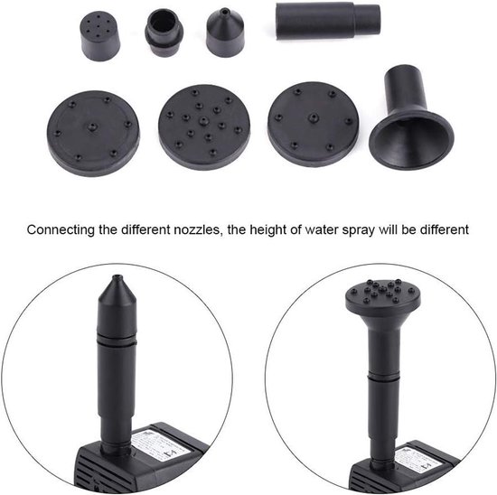 AISITIN Fonteinpomp Op Zonne-energie, 6,5 W, Ingebouwde 1500 MAh Batterij, Verbeterde Vijverpomp Op Zonne Energie Drijvende Fonteinpomp Met 6 Fonteinstijlen Voor Tuin Vogelbad Vijver Visreservoir