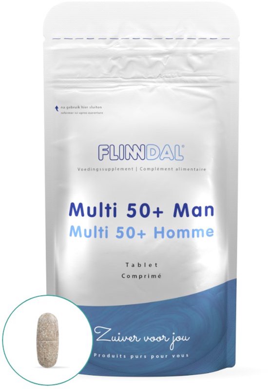 Flinndal Multi 50+ Man (Multivitamine voor mannen van 50 tot 70 jaar) - 90 tabletten
