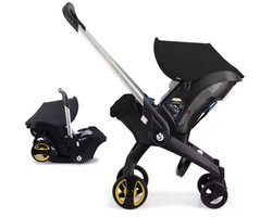 Multifunctionele 3-in-1 Kinderwagen, Autostoel & Buggy - Luxe zwart Design - Nieuwste Model voor Baby's