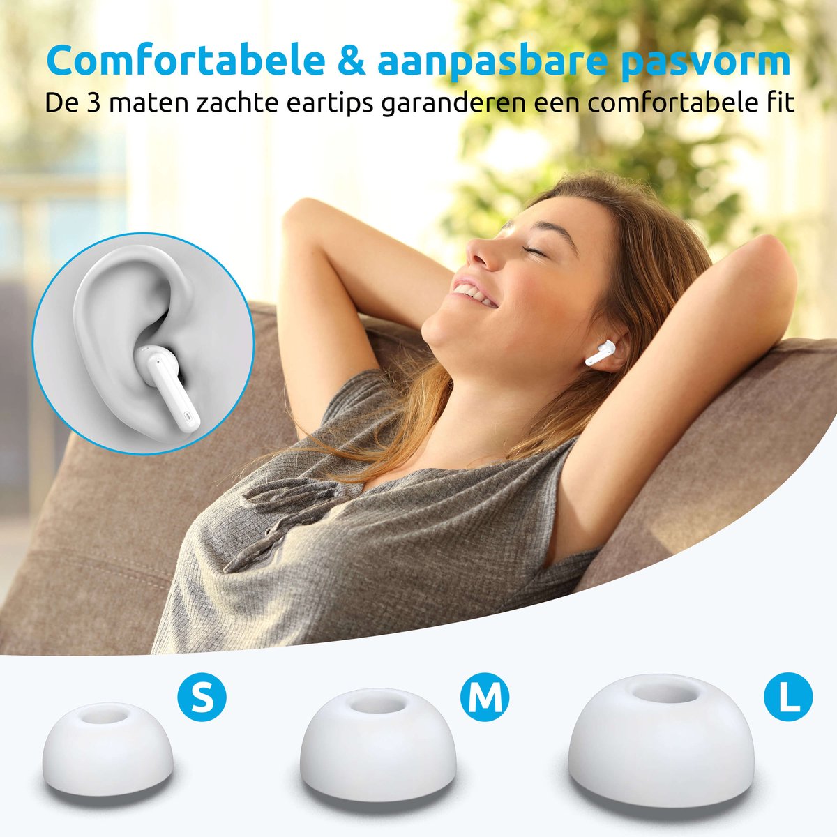Draadloze oordopjes - In Ear oordopjes - Met Noise Cancelling - Bluetooth 5.4 - Extra Dopjes - Perfect voor bellen en muziek luisteren - Touch control thumbnail 4