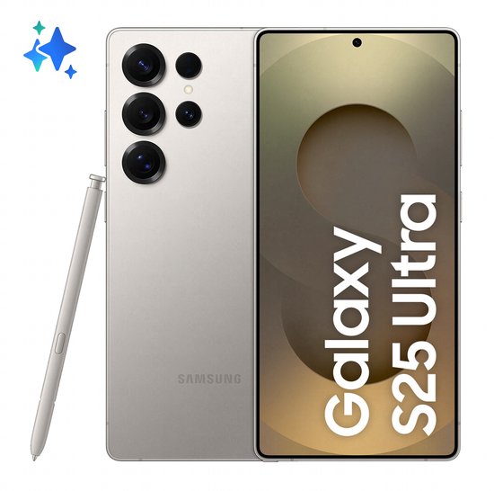 Samsung Galaxy S25 Ultra 17,5 cm (6.9") Dual SIM Android 15 5G USB Type-C 12 GB 256 GB 5000 mAh Grijs, Titanium