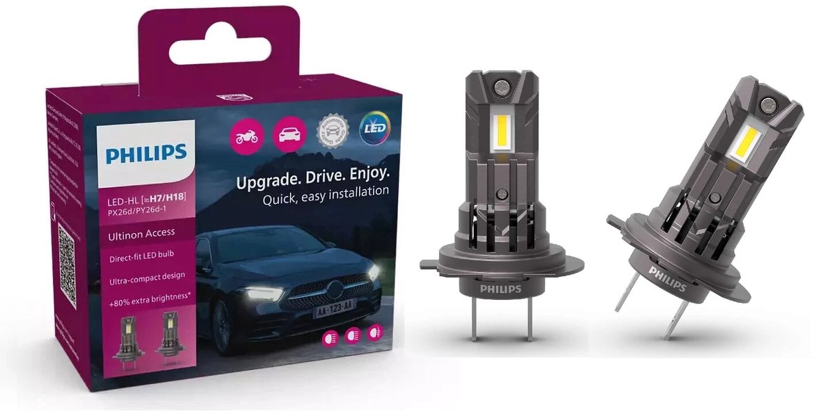 2x H8 LED-lampen PHILIPS Ultinon Access 6000K - Plug and Play