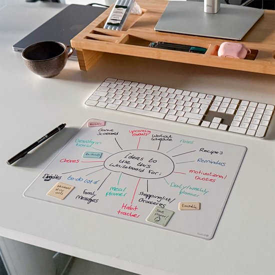 Bambook Sticky Whiteboard Planner - Weekly Habit Tracker | Uitwisbaar & zelfklevend