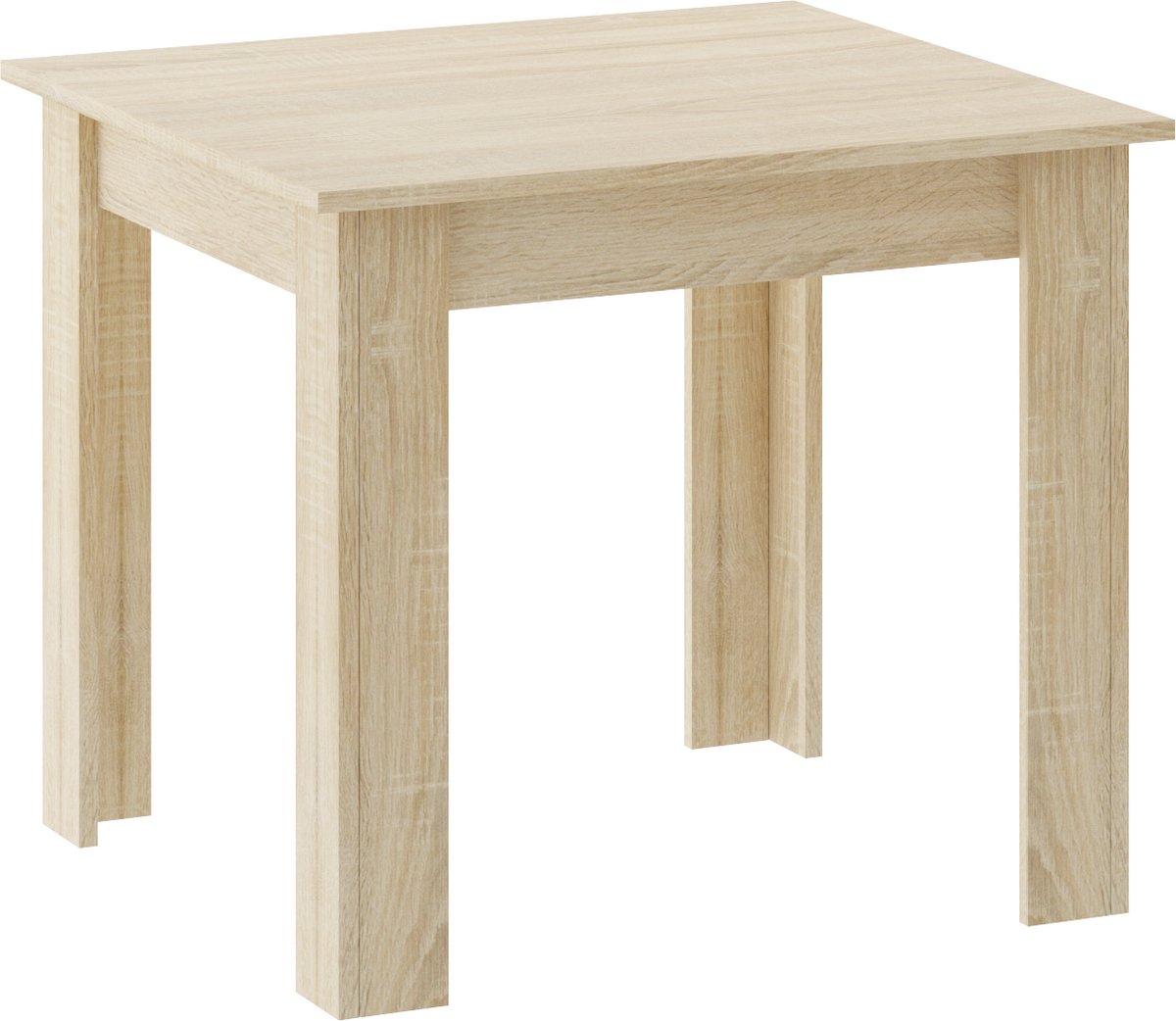 LEOBERT Eettafel NP 80x80 - SONOMA - Modern Design, Kleur: Eiken Sonoma, Geschikt voor Keuken, Eetkamer en Woonkamer, 80 x 80 cm eikenkleur