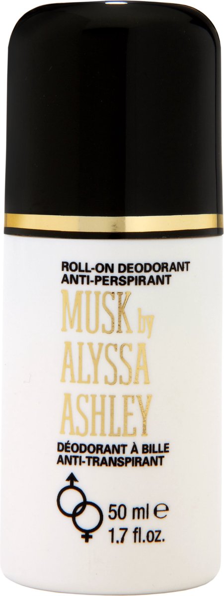 Alyssa Ashley Deodrant Roll-On Vrouw - Anti-Transpiratie & Anti-Irritatie - Musk - 50 ml