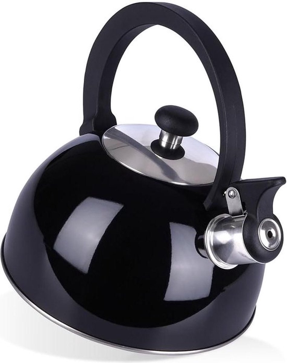 Fluitketel/ Theeketel Automatisch Waterkoker Modern Roestvrij Staal Zwart 1.8 l Geschikt Inductie
