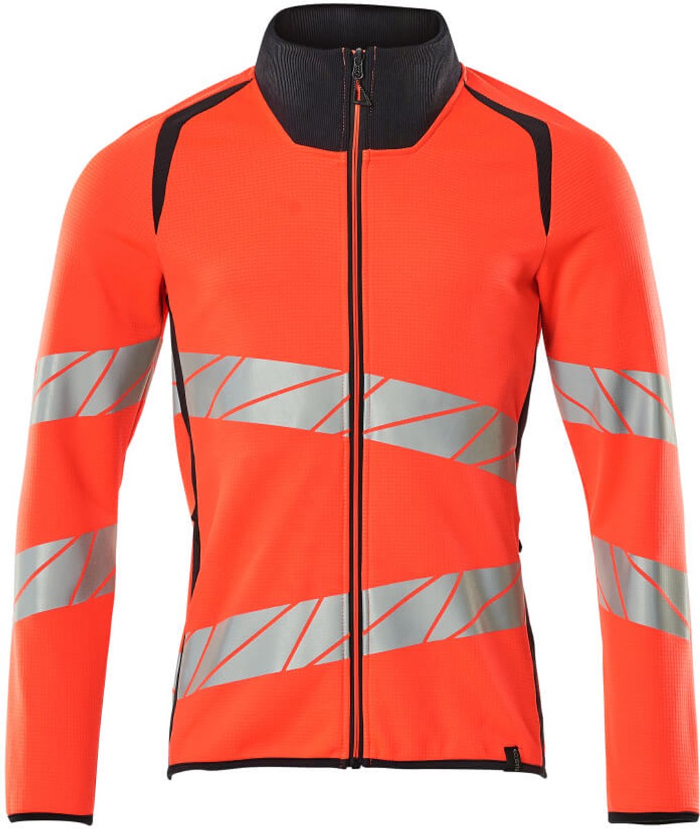 Mascot Accelerate Safe Sweatshirt met rits 19184-781 - hi-vis rood/donkermarine - 3XL