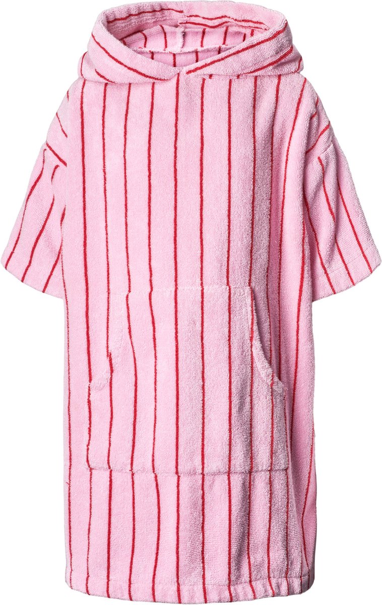 Bongusta Naram Adult Poncho Baby pink & Ski Patrol (roze & rood) maat S/M