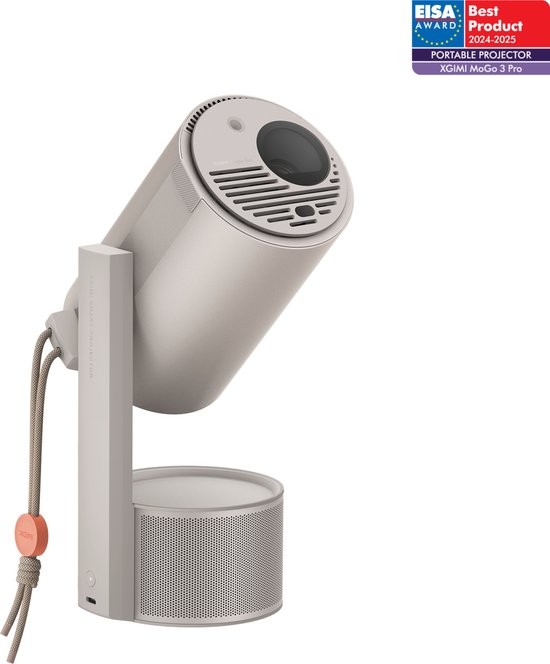 XGIMI MoGo 3 Pro – Draagbare Smart-projector - Beamer - 130° rotatie - 450 ISO Lumen – Google TV/Netflix-licentie - Harman/Kardon 2x 5W luidsprekers - Dolby Audio - ISA 2.0 - Bluetooth