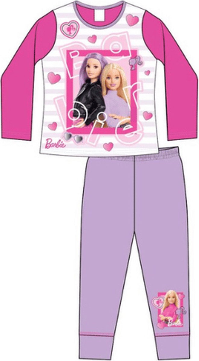 Mattel Barbie Pyjama - Roze met paars - Maat 98/104 - Meisjespyjama