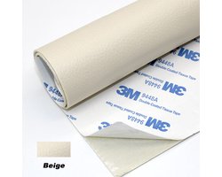 Zelfklevend Kunstleer - Beige - 20x30cm - 3M Sticker - Reparatiedoek - Reparatie - Snel & Eenvoudig - Slijtvast - Leer reparatie - leersticker - Sticker - meubelreparatie