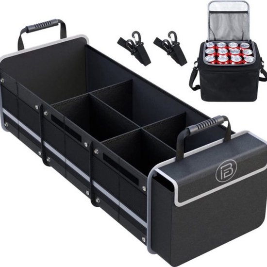 Livista Organiseur de coffre - Organiseur de voiture - Opbergbox - avec sac isotherme - trois compartiments