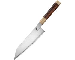 KAAMUT® Bunka Chefmes 20,5 cm – Hitachi ZDP-189 Japans Staal – Vlijmscherp – Professioneel Koksmes – Handvat van Desert Ironwood & Stierenhoorn – Houten Geschenkverpakking