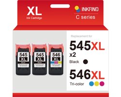 INKFIND 545XL 546XL Inktcartridge compatibel met Canon545 Canon 545 Canon546 Canon 546 Canon PG-545 PG-545XL CL-546 CL-546XL Hoge Capaciteit /…