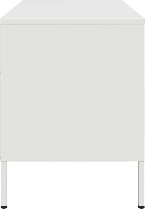 Meubles TV vidaXL 2 pièces 68 x 39 x 50,5 cm Acier Blanc