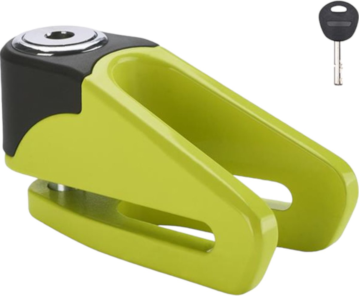 MKX-Lock schijfremslot / Motorslot / Scooterslot - 10 mm - Fluor geel