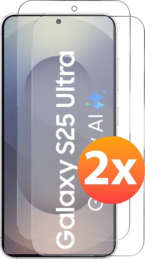 Screenprotector - Geschikt voor Samsung Galaxy S25 Ultra Screen protector Tempered Gehard glas - 2 stuks beschermglas