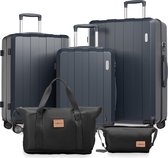 Bol.com VALLSERO Trolley kofferset (MLXL) harde shell koffer trolley 5-delige set - Trolley kofferset (MLXL) harde shell koffer ... aanbieding