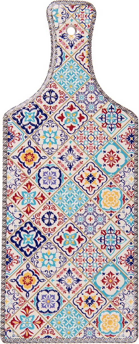 Clayre & Eef Onderzetters Pannen 12x30 cm Blauw Keramiek