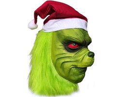 Kerstmasker voor Volwassenen Mannen Vrouwen - Kerstmis Groen Monster Latex Masker - Kerstman Masker - Volwassen Kerstkostuum Masker Carnaval Halloween Cosplay Masker