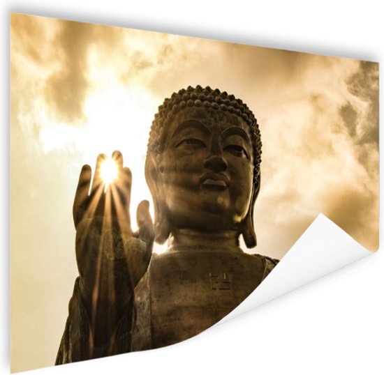Poster - Sun through the hand of Buddha, Inspiration, Premium Print, matériel de montage inclus