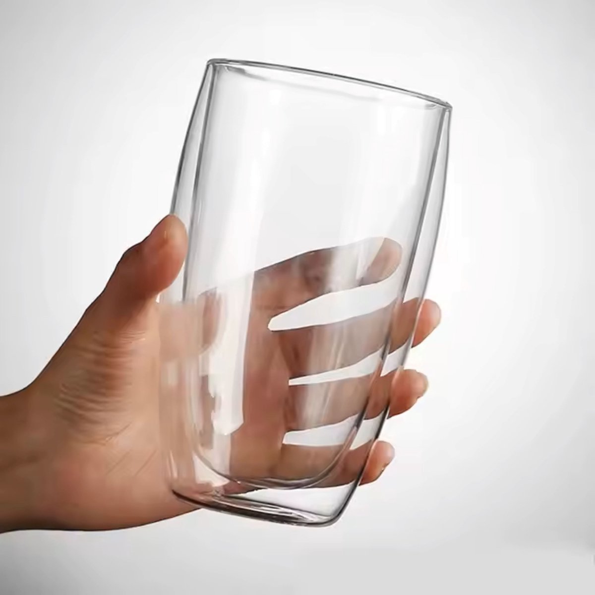 Elysora - Set van 4 Moderne Dubbelwandige Glazen – 450 ml