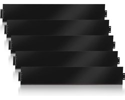 Borderrand Metalen verzinkt - Graskanten Palissade Tuinafboording - Wortelbegrenzer flexibele Perkranden - zwart 100x15cm 5m