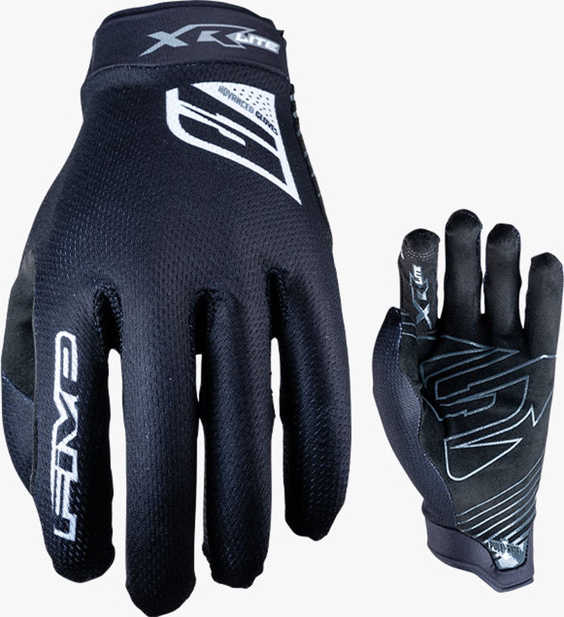 Five MTB fietshandschoenen lange vingers XR-LITE Unisex Zwart Wit - M