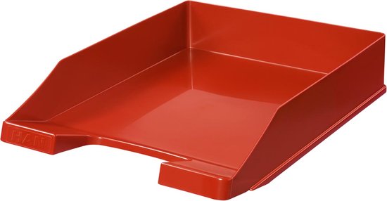Een rode HAN brievenbak met het HAN logo op de voorkant.