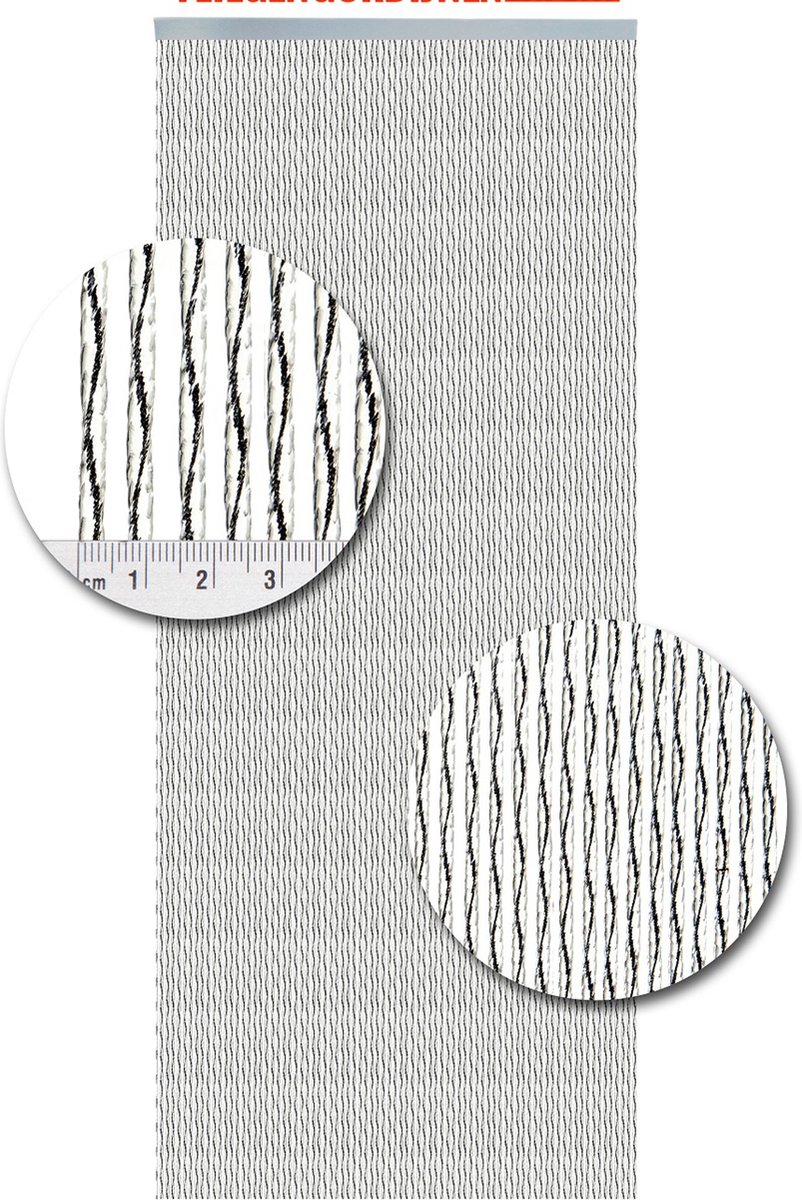 Vliegengordijnenexpert® Vliegengordijnenexpert Milano Vliegengordijn - 92x210cm - Transparant/Zwart Op het kozijn