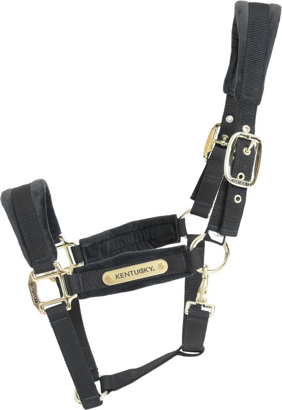 Kentucky Horsewear - Velvet halster zwart pony Kentucky Horsewear - Velvet halster zwart pony