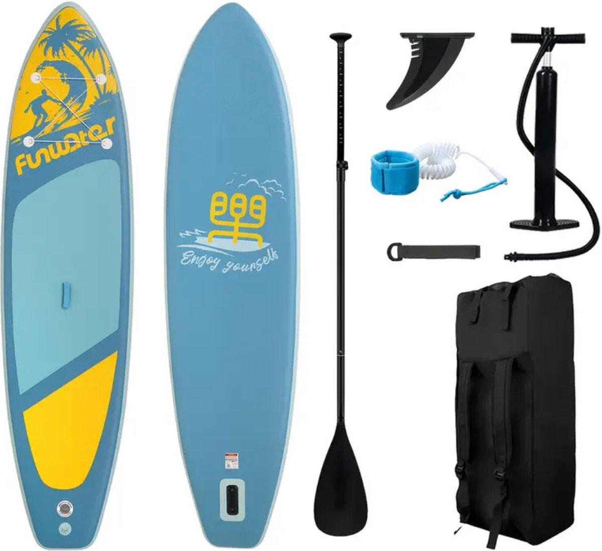 Nivard Sup Board - Opblaasbaar - Supboard - Sup Boards - Paddle - Kayak - Blauw - 350cm