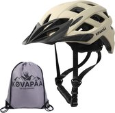 Køvapää® Tolva Fietshelm - Zand - Maat 56-61 cm - M/L - Afneembaar vizier - Fietshelm Volwassenen - Fietshelm Dames - Fietshelm Heren - Mountainbike Helm - Fietshelmen - Fietshelmen - fietshelm dames elektrische fiets - Fietshelm Dames Volwassenen
